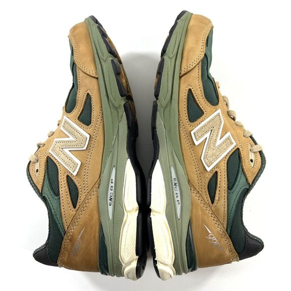 New Balance 990v3 Mens 10.5 Teddy Santis Tan Green Sneaker Shoe USA M990WG3 main image 8